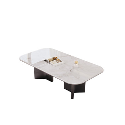 Italian-style light luxury marble coffee table
