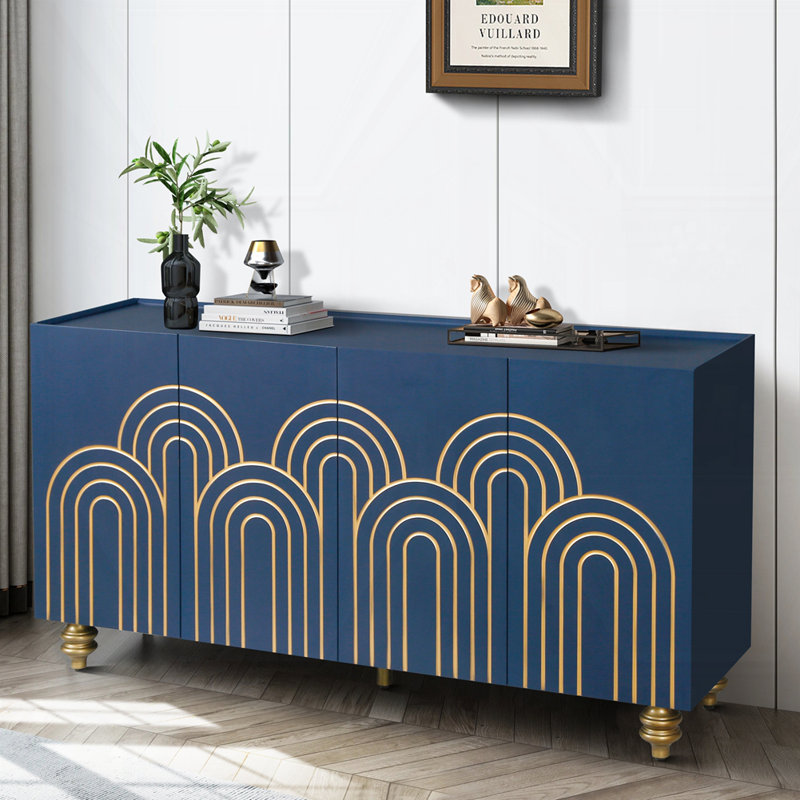 Grande armoire de rangement 59,8 po, Marine