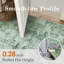 Tapis moderne lavable abstrait vert foncé-760678849-743052112