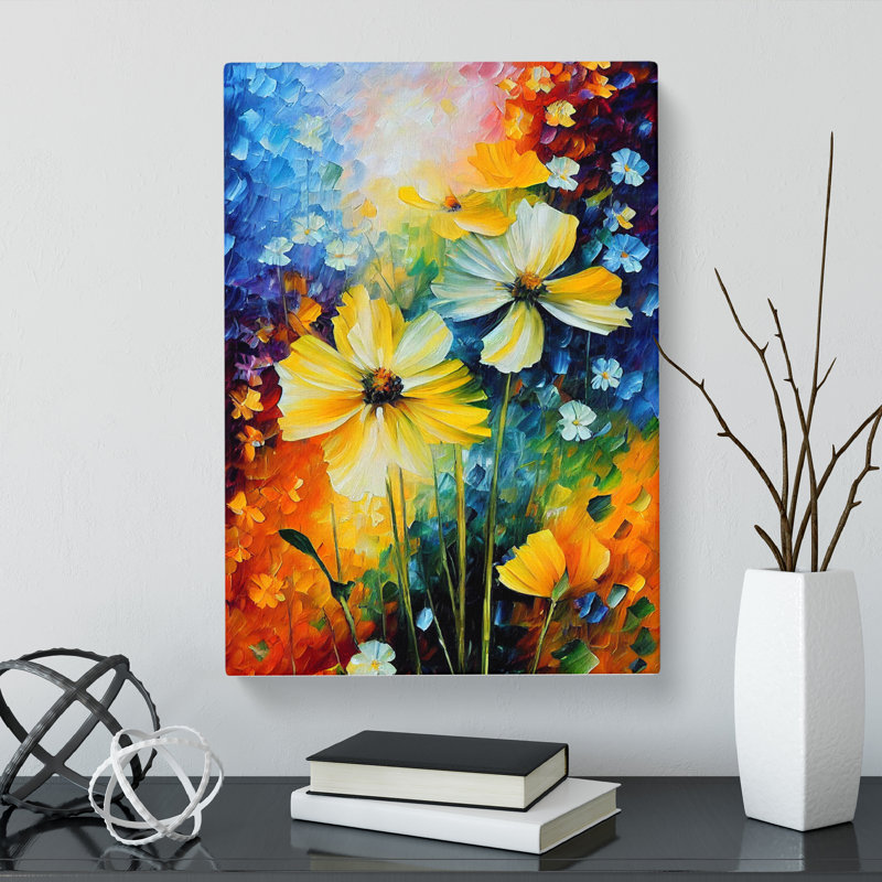 CAN-V0523-2879X Wildflowers Painted Vol.2 - Wrapped Canvas Print, 50cm H x 35cm W