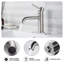 Robinet de salle de bain à une poignée, évier de salle de bain monotrou de luxe avec ensemble de drain de lavabo escamotable et lignes d'alimentation en robinet d'eau-115285246