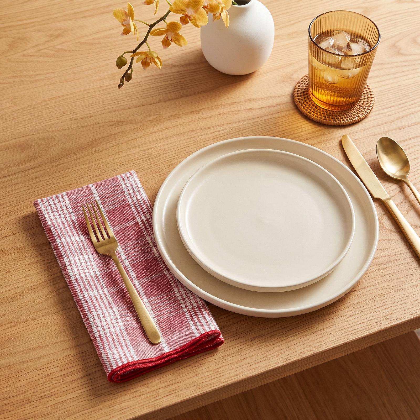 Carolina Reversible Napkin, Classic Red