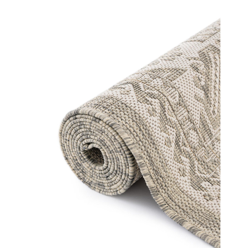Danera Geometric Indoor / Outdoor Rug, Rectangle 4' x 6'