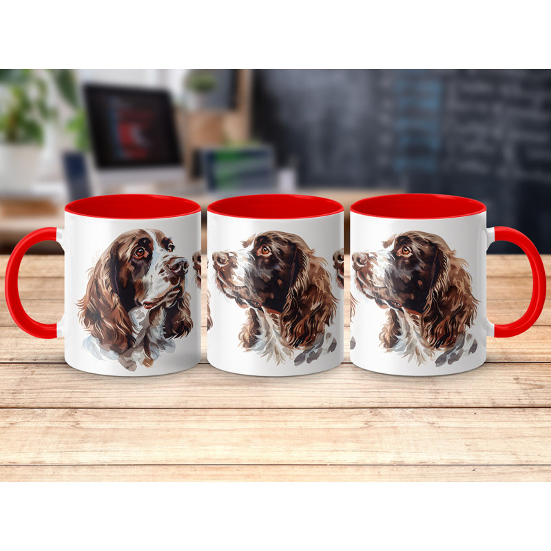 Ceramic Coffee Mug, Red, 3