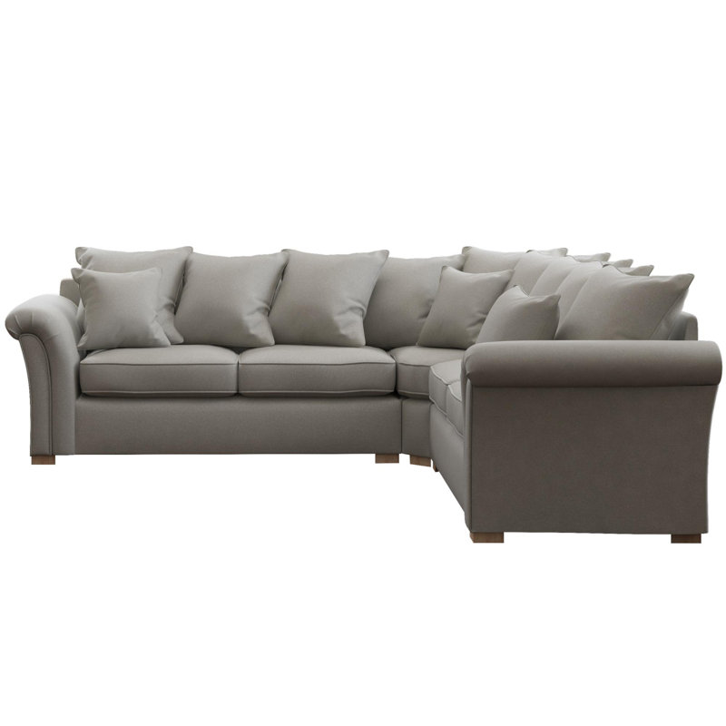 Castleacre Corner with two seats both sides, Scatter Back, Mink Polyester
