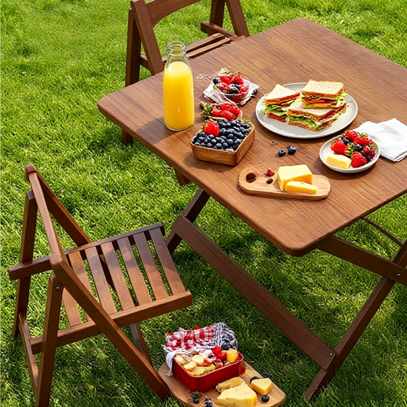 Ensemble 1 pièce, table en bois massif de 80 cm, table de salle à manger pliable, petit appartement, table de salle à manger, chaise réglable et pliable, table de conférence.