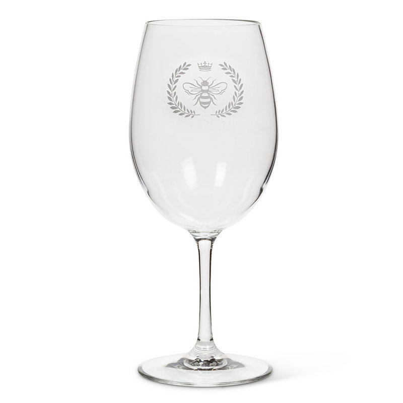 Ensemble de 6 verres à vin en acrylique, Blanc