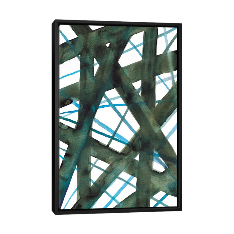 «Tangled I», reproduction sur toile, H 26 po x l 18 po x P 1,5 po, Toile avec cadre noir, Pas de tapis