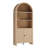 William 71" Tall Farmhouse Bookshelf with Arched Top & Storage Cabinet-118343182
