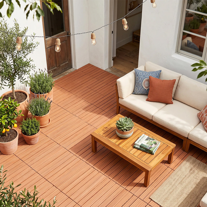 30cm L x 30cm W Plastic Interlocking Deck Tile