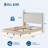 Full Size Bed Frame with LED Lights, Modern Wood Floating Bed Frame with Storage, Velvet Upholstered Headboard with Wingback for Apartment, White-734675819-734675820
