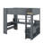 Gaming Loft Bed With Desk, Multi-Storage Shelves, LED And Charging Station-357985167