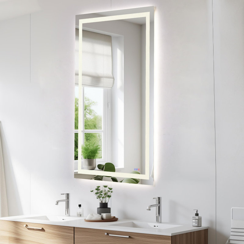 Miroir DEL Riven, couleur réglable 3000K / 4200K / 6400K, 36 po x 60 po, Rectangulaire