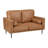 Ashanty 82" Modern & Contemporary Polished Microfiber Loveseat with Reversible Cushions, Included Bolster Pillows & Sleek Black Metal Legs-1753098249-1753098255