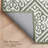 Austell Machine Woven Synthetic Geometric Area Rug in Green/White-124884359-105123304