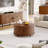 31.5" Modern Round Coffee Table With 360° Curved Sliding Door.-1323270125