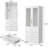 74.8'' H 3-Drawer Glass and Wood Armoire