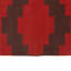 Brown & Red Geometric Flatweave Cotton Rug-1095389135