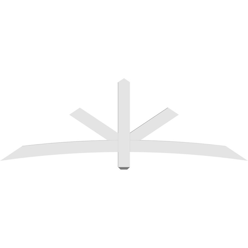 Support de pignon Alberta Alberta, H 28 po x l 84 po (pas: 8/12), P 2 po x F 4 po, PVC
