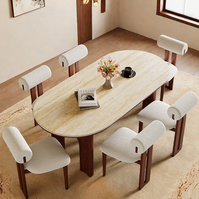 Table de salle à manger vintage française avec plateau en ardoise épaisse