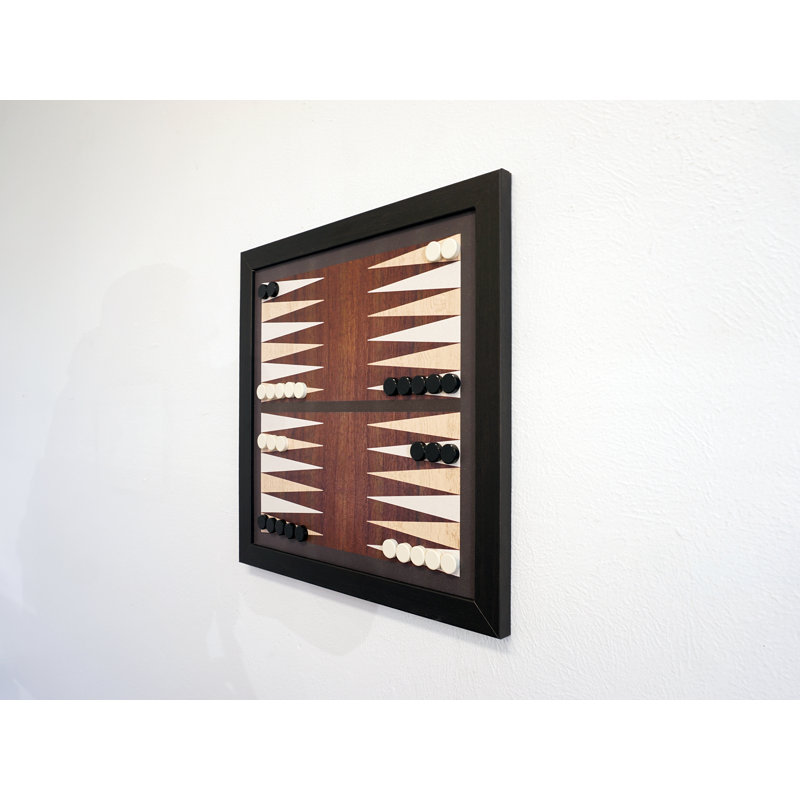 Magnétique décoration murale arrière en bois foncé Gammon