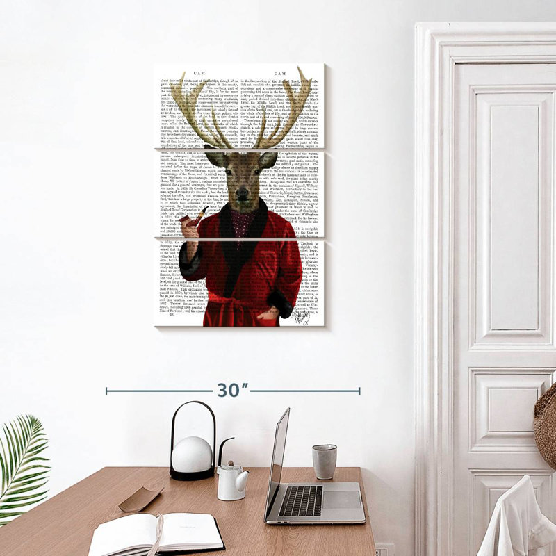 Brampt Deer In Smoking Jacket, 32" H x 20" W