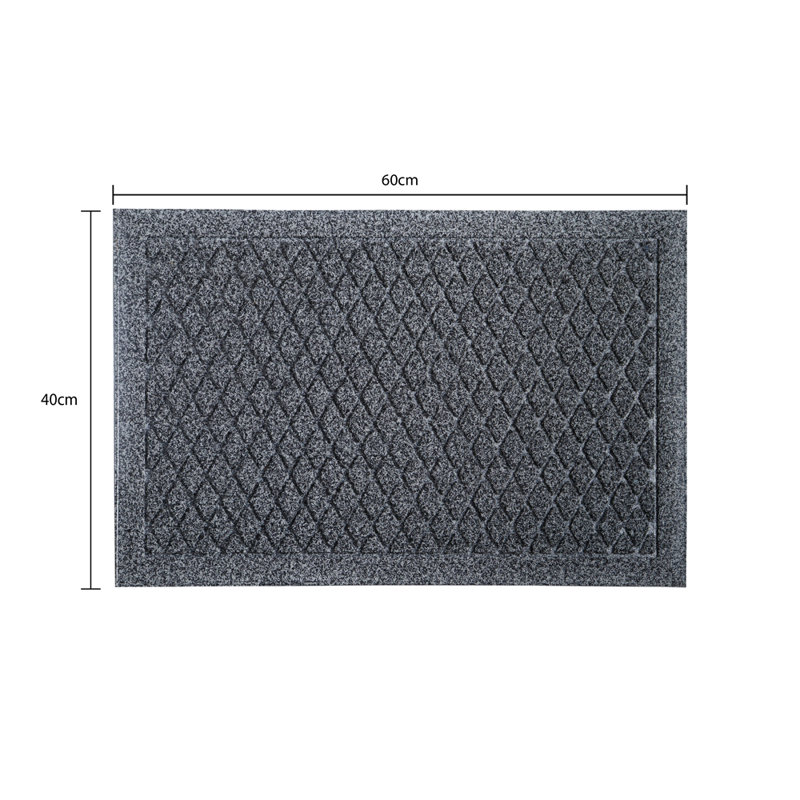 Geometric Outdoor Doormat, Grey