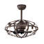 Ventilateur de plafond intérieur moderne avec télécommande et ensemble de lumière de ventilateur industriel rouge rouille sans pales
