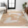 Coban Abstract Two-Tone Modern Orange/Beige/Cream Rug