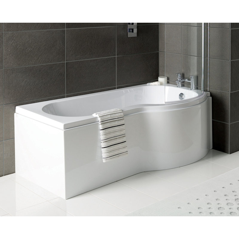 Regent 1700mm x 850mm Soaking Acrylic Bathtub, Left