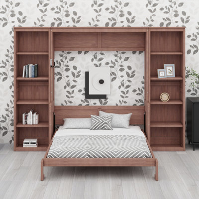 Lit escamotable avec bureau et bibliothèque