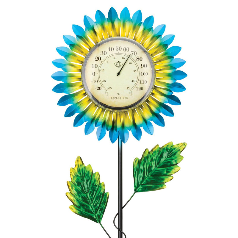 Thermomètre à piquet solaire, Bleu