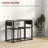 2-Person Dining Table Set Industrial MDF Black-Toned 35.5-Inch Rectangle Kitchen Table and Two Stools