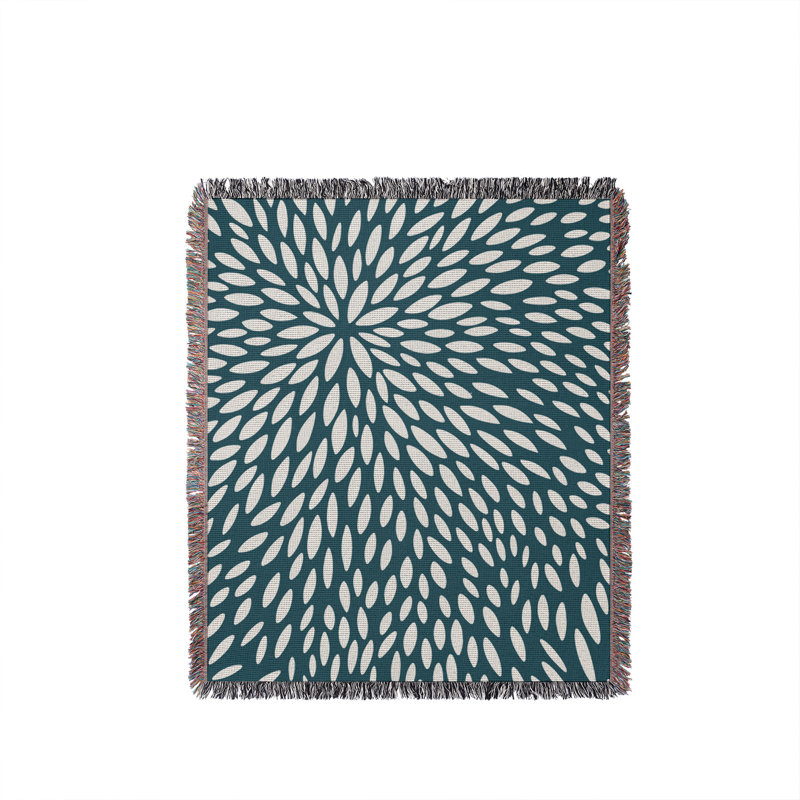Jeté en coton Addy, Teal, 50x70