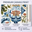«Mediterranean Tiles in Retro Blue I», reproduction sur toile 3 pièces-2134314542-2134314539