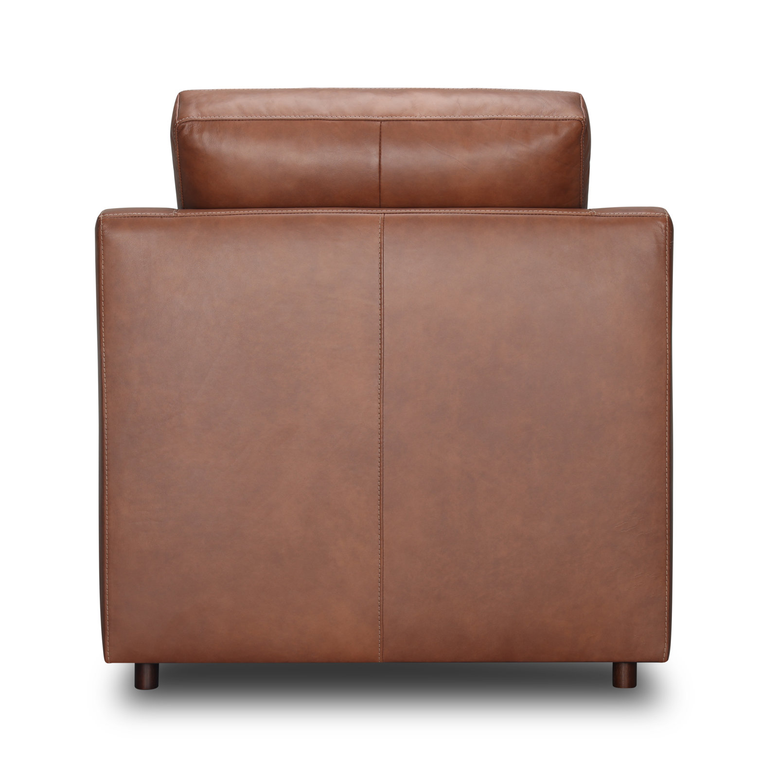 Belgrade Top Grain Genuine Leather Club Chair, Vintage Brown Top Grain Genuine Leather