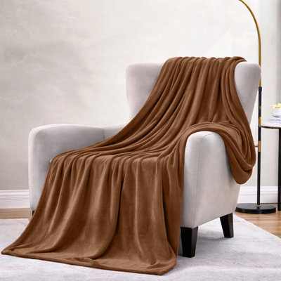 Couverture réversible en fausse fourrure de flanelle de vison - Jeté moelleux