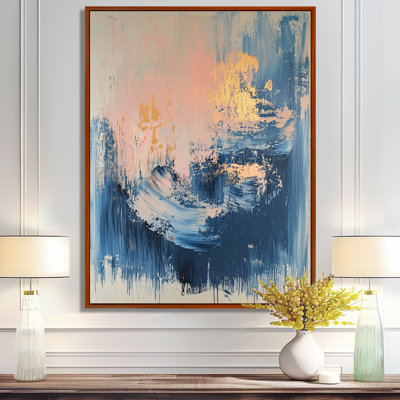 Orrville Gold Pink Essential Forms Abstract Minimalism - Minimalism Wall Art