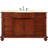 60 " W Freestanding Standard Free Standing Single Double Single Vanity Bathroom Vanity With Marble Top