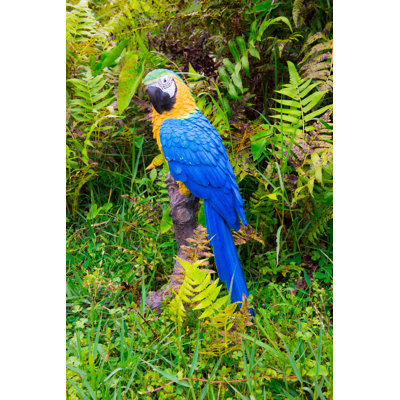 Statue de perroquet sur branche
