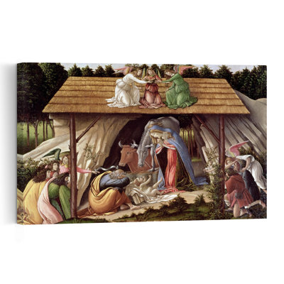 Mystic Nativity, Detail, 1500 Abstract Contemporary Animal Wall Art Print by Sandro Botticelli - Wrapped Canvas Print