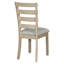 Ensemble de table de salle à manger en bois d'hévéa Trexm 6 pièces avec placage en bois massif et coussin moelleux-525529944