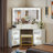 Modern Corner Makeup Vanity Set with Mirror and Cabinets-1587679806
