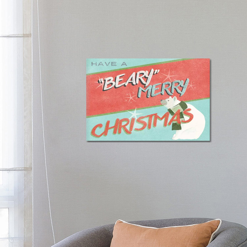 Retro Christmas Collection A by June Erica Vess - Wrapped Canvas Print, 45.72cm H x 66.04cm W x 1.905cm D