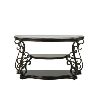 Splendid Table With Glass Top And W/Marble Pattern Shelf Graceful Table: Glass-Topped, Print Shelf, Metal Frame