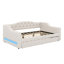 Upholstered Daybed With LED Belt And Trundle-114217053