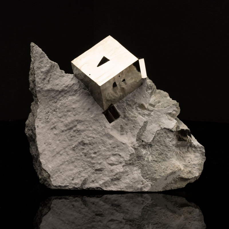 Spanish Pyrite Cubes on Basalt Matrix // 4.81 Lb.