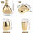 Elegant 4-Piece Electroplated Ceramic Bathroom Set