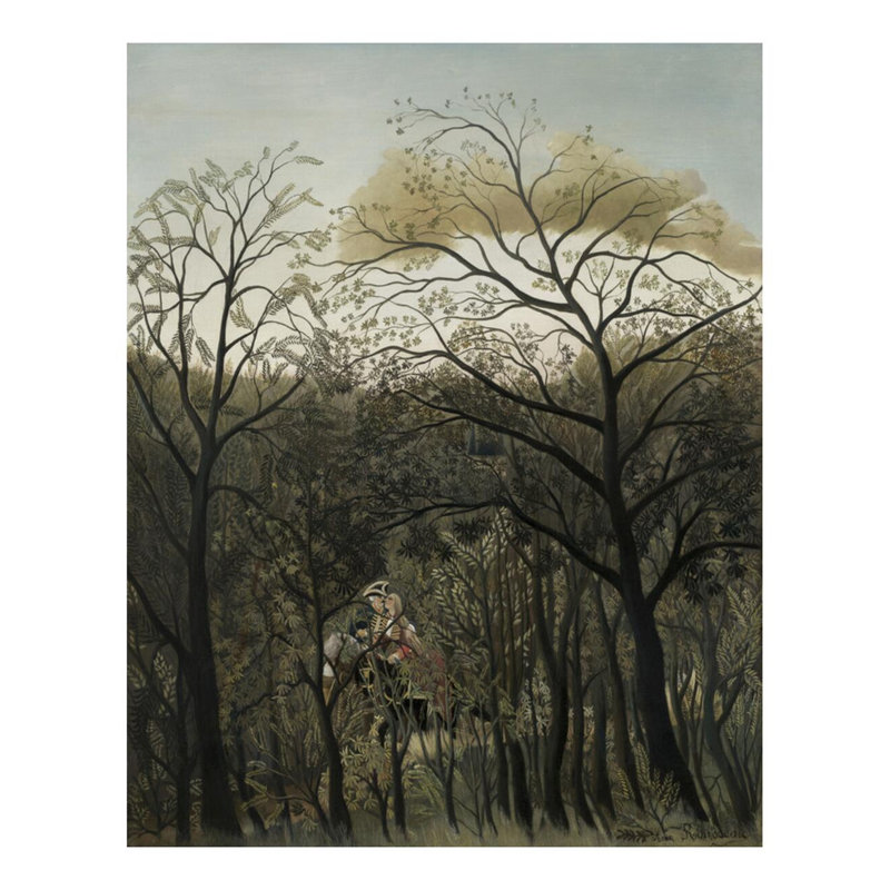 «Rendezvous in the Forest» par Henri Rousseau - Estampe numérique, H 28 po x l 22 po