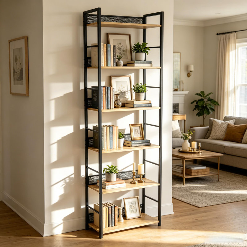 Bibliothèque de bureau autoportante 6 niveaux